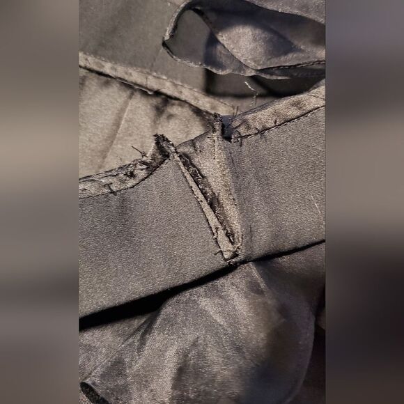 Marchesa Notte Black Silk Ruffle Mini Dress Elegant Party Cocktail Dress - Picture 13 of 15